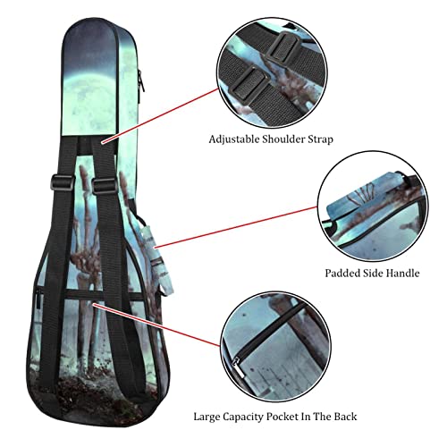 Housse pour ukulélé zombie – Hauteur de la tombe – Rembourrage épais en éponge de 10 mm – 53,3 cm – Avec sangles… - Les Beatles, Paul McCartney, John Lennon, RIngo Starr, George Harrison Housse pour ukulélé zombie - Hauteur de la tombe - Rembourrage épais en éponge de 10 mm - 53,3 cm - Avec sangles… – Image 4