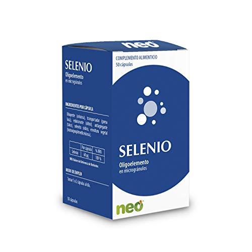 Neo | Selenio - 50 Cápsulas | Complemento Alimenticio Para Aumentar La Fertilidad | Con Propiedades Antioxidantes | Oligoelemento Sin Alérgenos Ni Gluten | Tomar 1 O 2 Cápsulas Al Día