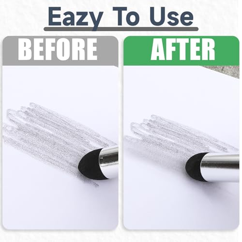 4 bolígrafos de esponja para mezclar artistas, de doble punta, reutilizables, para dibujo, arte suave, al óleo, pastel, herramientas de mezcla, lavable, pincel de esponja para artista, profesional, - imagen 4