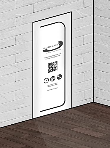 PRODIAMANTE puerta de protección contra el polvo de vellón de polipropileno (PP) a prueba de polvo, puerta de construcción, 1,10 x 2,20 m