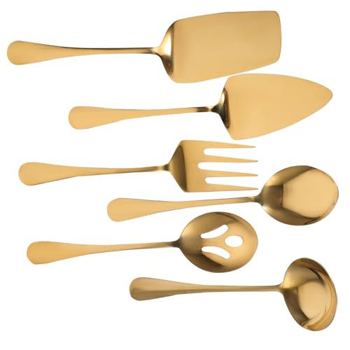 Sosoport 1 juego Utensilios de Servicio Inoxidable para Set de Cubertería de Metal Alimentario para Diario Picnics Formales