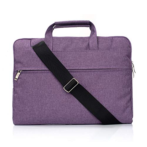 Preisvergleich Produktbild Timemall Computertasche Hochwertige tragbare One-Shoulder-Handheld-Laptop-Tasche mit Reißverschluss, for Macbooks bis 11,6 Zoll, Samsung, Lenovo, Sony, Dell Alienware, CHUWI, ASUS, HP (Schwarz)