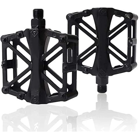 Aluminum Cycling Bike Pedals,9/16 inch Bicycle Pedals Bike for Road/Mountain/MTB/BMX Bike with Super Bearing Pedals Lightweight Stable Plat with Anti-slip Cycling Bike Pedal Cover