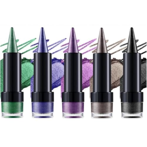 Set de Sombras de Ojos en Barra, 2 en 1 Diseño de Doble Punta con Crema, Sombra de Ojos en Barra Multiusos de Larga Duración Set de Delineador de Ojos para Looks de Ojos Versátiles #5PCS(06-10)