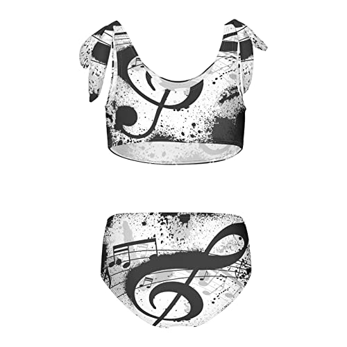 Image of Horse Pattern On Blue Girls Bikini Sets 2 Piece Swimsuits Bathing Suit Swimwear