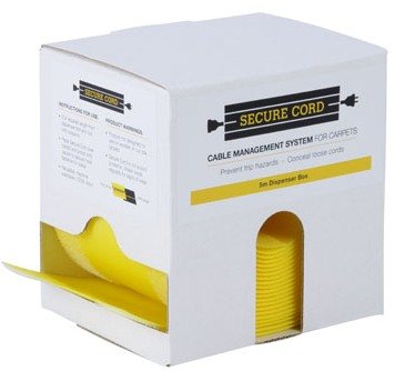 BSSJZP Secure Cord Cable Management System for Carpeted Surfaces, Removable and Reusable