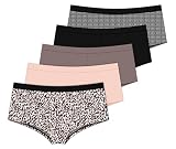 Delta Burke Intimates Microfiber BoyShorts Panties (Leopard - Nude - Black - Taupe - Geo, 9)