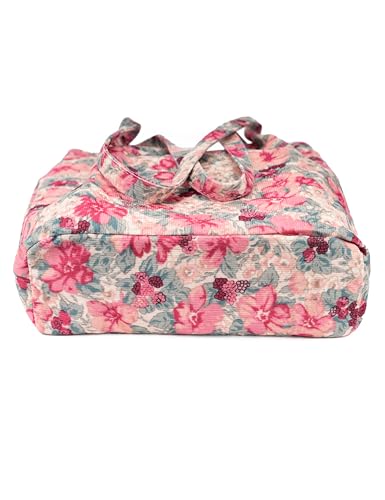 Image of Corduroy Tote Bag Cute Tote Bags for Women Shoulder Bag with Inner Pocket for Work Beach Travel and Shopping Grocery