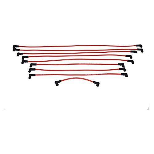 A-Team Performance - Silicone Spark Plug Wires Set Automotive Wire Accessories - Compatible With Chevy Chevrolet Gmc V6 V8 4.3L 5.0L 5.7L Tbi Efi - 8.0Mm Red #TOP1