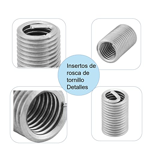 50pcs m6 x 10 x 3d stainless steel coiled wire helical screw thread inserts helicoil wire thread inserts ss304