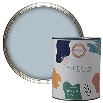 Vintro Paint Refresh Grey Matt Finish for Furniture, Walls, or Wood, Interior Use -1 Litre (Pewter Grey)