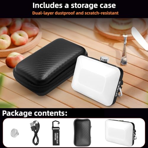 Image of DOTWISE Camping Lantern Rechargeable 5000mAh, Lanterns for Power outages Max 850LM, 6 Light Modes&Stepless Dimming,3 Mounting Options, IP54 Waterproof (Black)