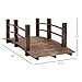 Outsunny Fir Wood Garden Bridge Arc Walkway with Side Railings for Backyards, Gardens, and Streams, Stained Wood, 60