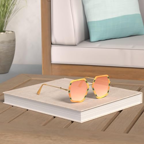 FEISEDY Women Large Hexagon Inspired Sunglasses Fashion Irregular Design Style Geometric B25032