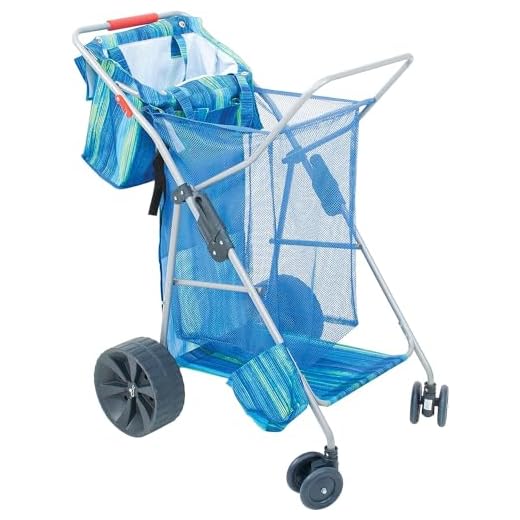 Rio Brands Deluxe Wonder Wheeler Wide, Blue Print