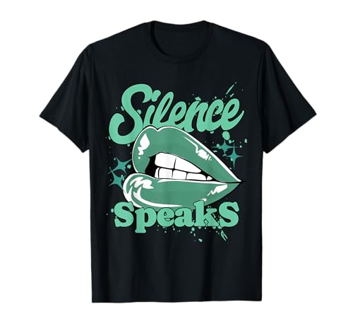 Silence Speaks Retro Green Glow 1s Matching For Men Women T-Shirt
