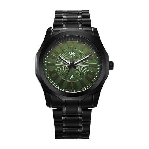 Image of Fastrack Vyb Horizon Quartz Analog Green Dial Watch for Men