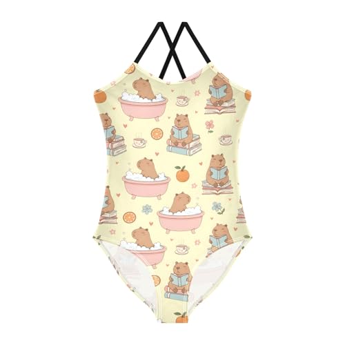 Image of Girls One Piece Swimsuits, Lion Beach Bathing Suit Sport Halter Swimwear, 3T