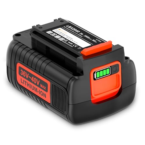 36V 2500 mAh Batterie de Rechange pour Black et Decker 36V Batterie, Li-ION Batterie pour BL20362 BL2536 LBXR36 BL1336L BL2036 BL2036L BL1336 BL1336-XJ BL1336L...