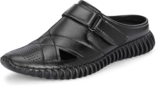 Image of KASTAVA KS 102X Comfortable Premium Synthetic Casual Sandals | Adjust Velcro Closure | Lightweight Everyday Wear Sandals for Men