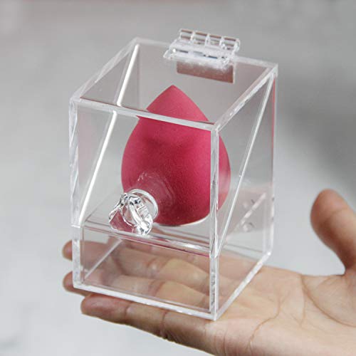 Beauty Sponge Blender Holder| Makeup Puff Sponge Display| Makeup Vanity Organizer| Storage Rack|Finishing Rack Bracket Beauty Tools (transparent)
