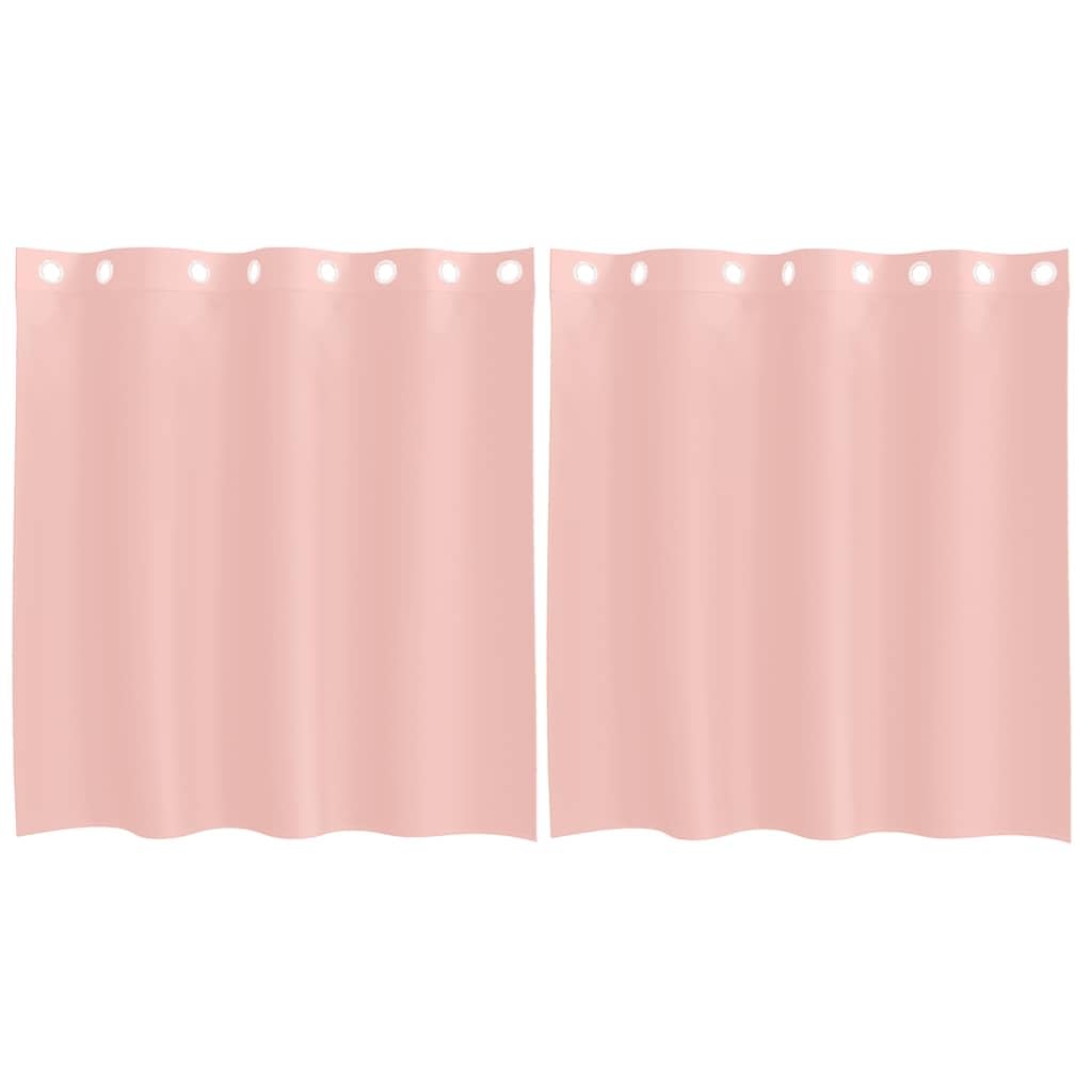 vidaXL Voile Curtains with Grommets 2 pcs Pink 140x140 cm