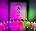 BEICHI Color Changing LED Tea Lights Bulk, 24 Pcs Flameless Tealight Candles with Colorful Lights, Battery Operated Colored Fake Candles, No Flickering Light, [White Base]