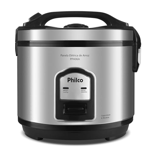 Philco Panela de Arroz Elétrica 6 Xícaras Inox 400W PPA06A 127V