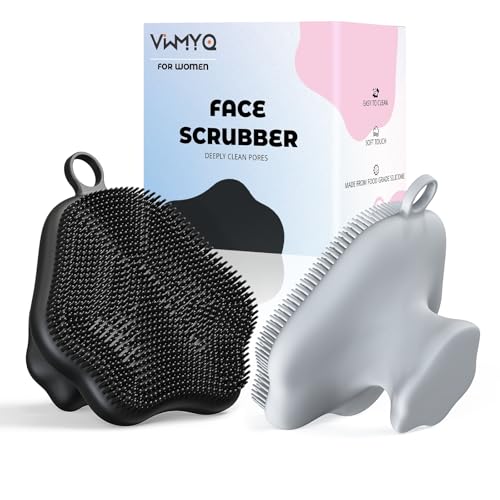 VWMYQ Silikon-Gesichtsschrubber – Peeling-Gesichtsschrubber für Frauen und Männer, sanfte Gesichtsreinigungsbürste, Mitesser, Akne-Porenpad, Wiegenkappe, manuelle weiche Gesichtswaschbürste für tiefe