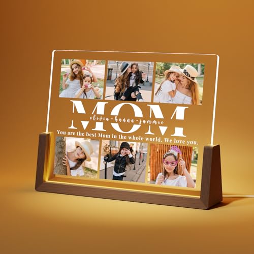 LUCKOR Personalized Mothers Day Picture Frame for...