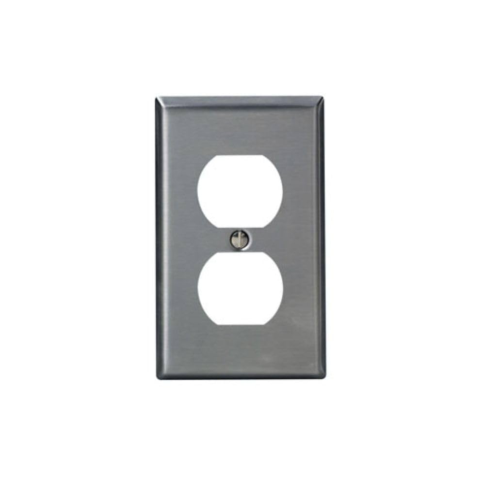 Leviton 1-Gang Duplex Device Receptacle Wallplate, Standard