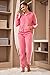 LeeHanTon Velour Tracksuit Women Fashion Matching Sweatsuits Sets Sweatpants and Sweatshirt 2 Piece Workout Suits Coral X-Large