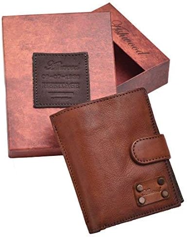 Mens Vintage Crinkle Washed Leather Organiser Wallet with Coin Section and 3 Note Sections