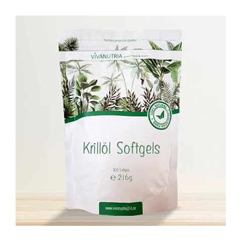VivaNutria Krillöl-Kapseln 300 Stück I kleine Softgel-Kapseln | leicht zu schlucken I mit je 500 mg reinem Antarktis-Krillöl I beste Qualität - große 3-Monats-Packung I Krill-Öl Softgels Cover