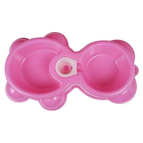 iBàste 2PCS Pet Feeder, 2-in-1 Multi-function Pet Feeder Drinking Fountain Bear Shape Food Bowl agreeable