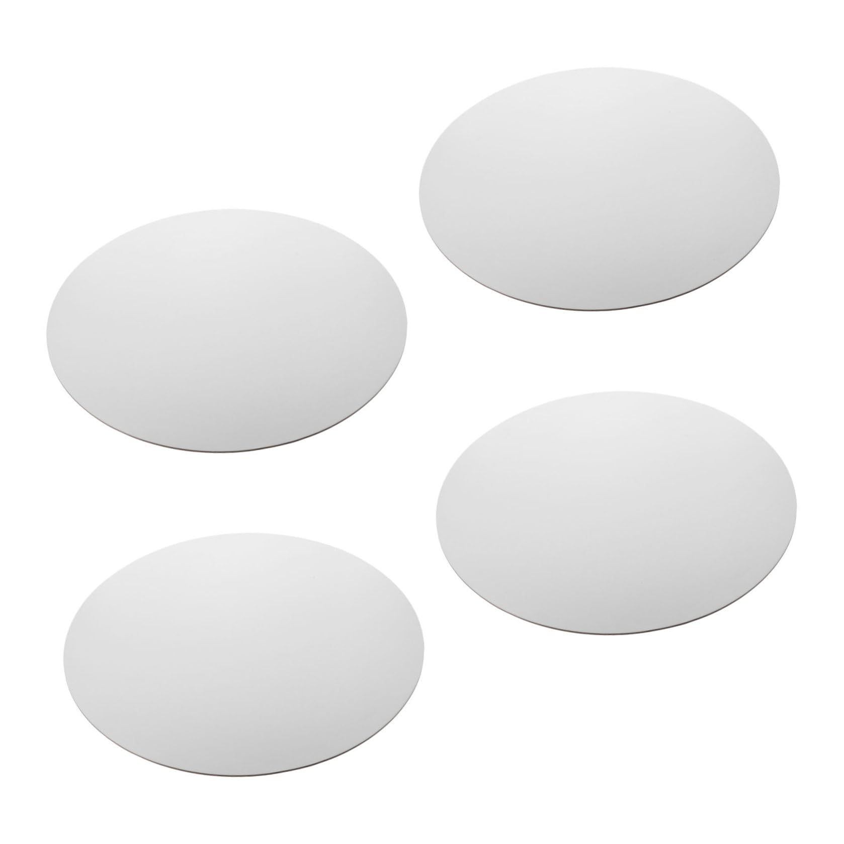 Ipetboom Toiles Rondes Blanches Format 40 Cm en Canvas Lot de 4 pour Peinture à L'huile et Acrylique pour Débutants et Usage en Studio Artistique