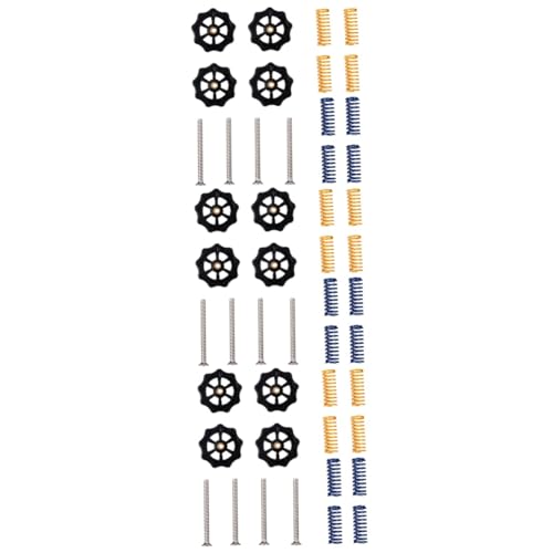 MUCKLILY 3sets Printer Hot Bed Light Load Compression Springs Hand Nut Leveling Nut for Printer Supplies