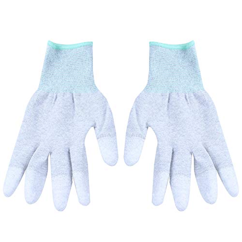 Okeeyseda Anti Static Anti Skid ESD Electronic Labor Working Glove PC ReparaciÓN De Computadora Tamaño: M