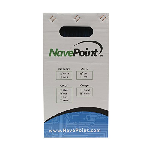 Cable Ethernet NavePoint CAT5e UTP, 1000ft, Azul, Pack 10 miniatura 2