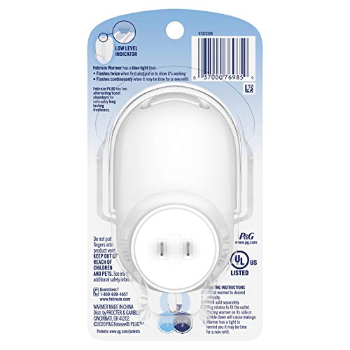 Febreze Odor-eliminating Fade Defy Plug, Scented Oil Warmer, 1 Count (Pack of 4)