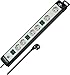 Produktbild Brennenstuhl Premium-Line Steckdosenleiste 6-Fach (Mehrfachsteckdose mit 3 Schaltern und 3m Kabel, Steckdosenleiste Wandmontage, Made in Germany) schwarz/grau