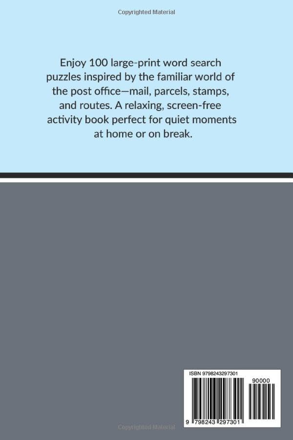 Post Office Word Finds Book (Large Print, 6×9): 100 Mail & Postal Word Searches | 3000 Words: Relaxing puzzles with letters, packages, stamps, routes, tracking & postal life image 3