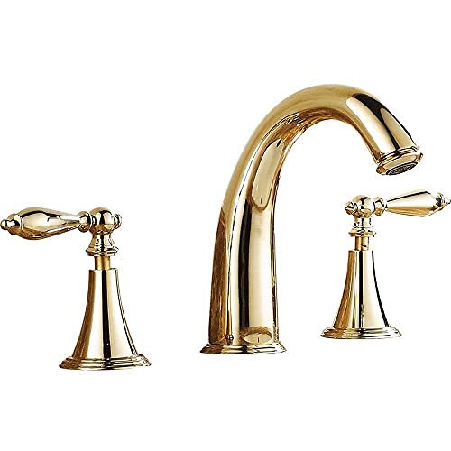 Robinet mitigeur de lavabo en cuivre doré au design européen créatif
