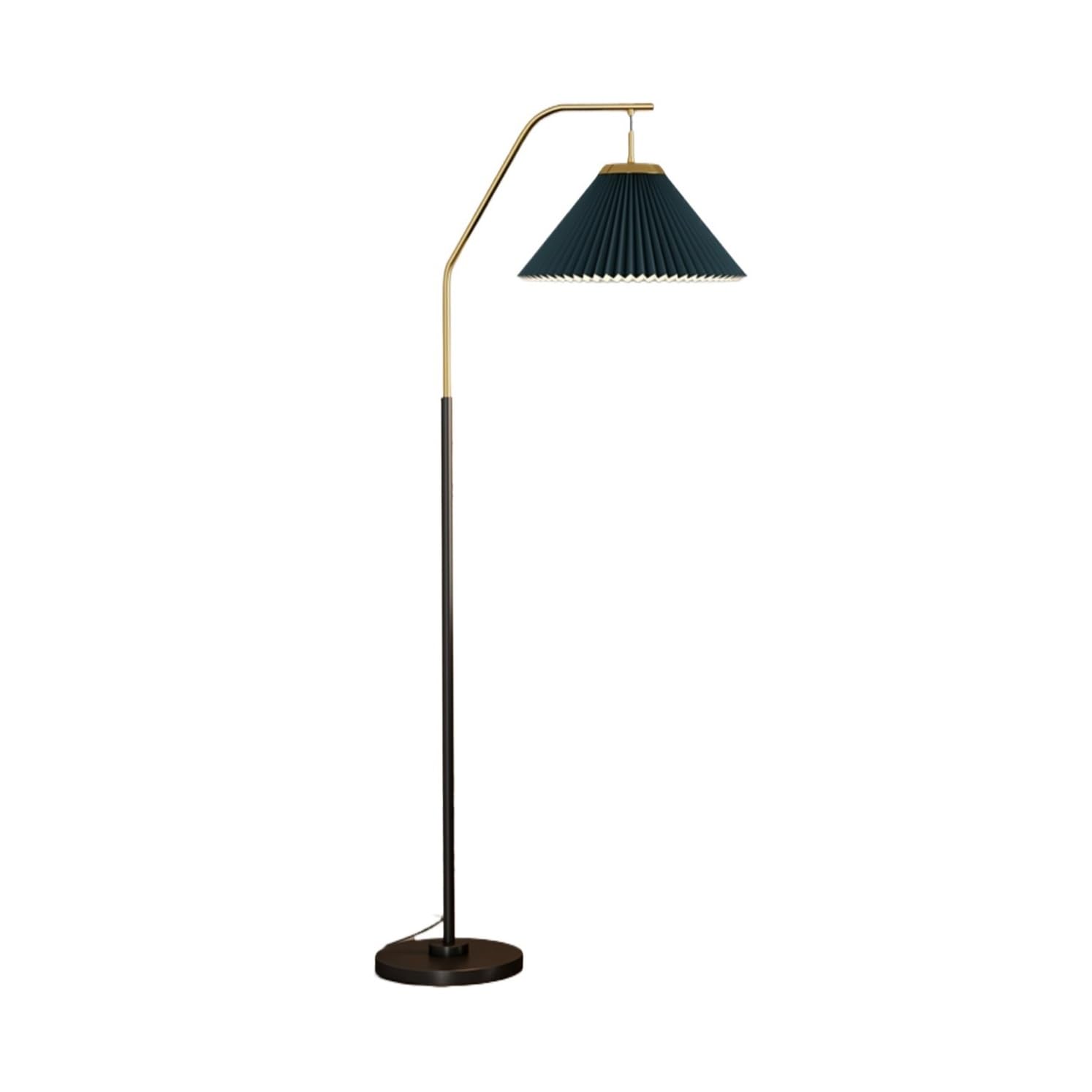 LJHFG63KUYT Standing Lamps Dark Green Living Room Vertical Table Lamp Bedroom Floor with Fabric Shade Iron Base Decorate