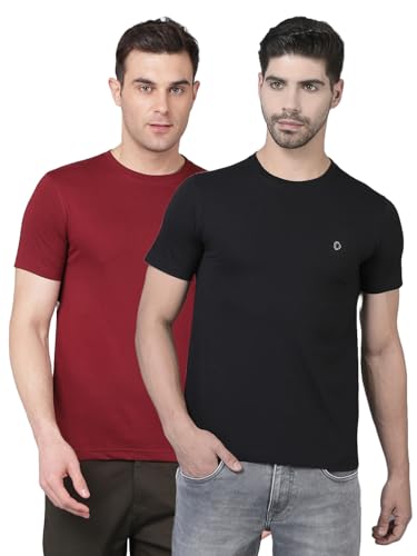 Image of Dollar Cotton Rich Fabric Solid Men's T-Shirt | Chest Logo Branding | Wide Array of Attractive Colours