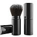 Falliny Retractable Kabuki Makeup Brush, Travel Face Blush Brush, Portable Powder Brush with Cover for Blush, Bronzer, Buffing, Flawless Powder Cosmetics