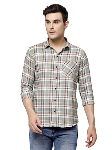 ELYYORK Fashion Men’s Cotton Full Sleeve Regular Fit Casual Checkered Shirt||Men’s Shirt||Casual Shirt For Rs. 229 @ 91 %