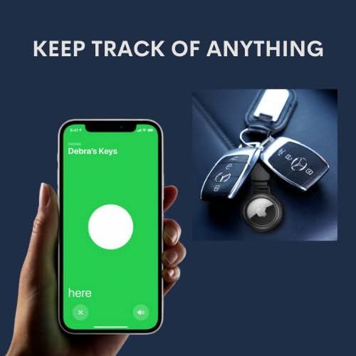 deluxe airtag keychain metal and pu leather key ring for apple airtag air tag key anti loss device