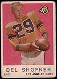 1959 Topps # 15 Del Shofner Los Angeles Rams (Football Card) AUTHENTIC Rams Baylor