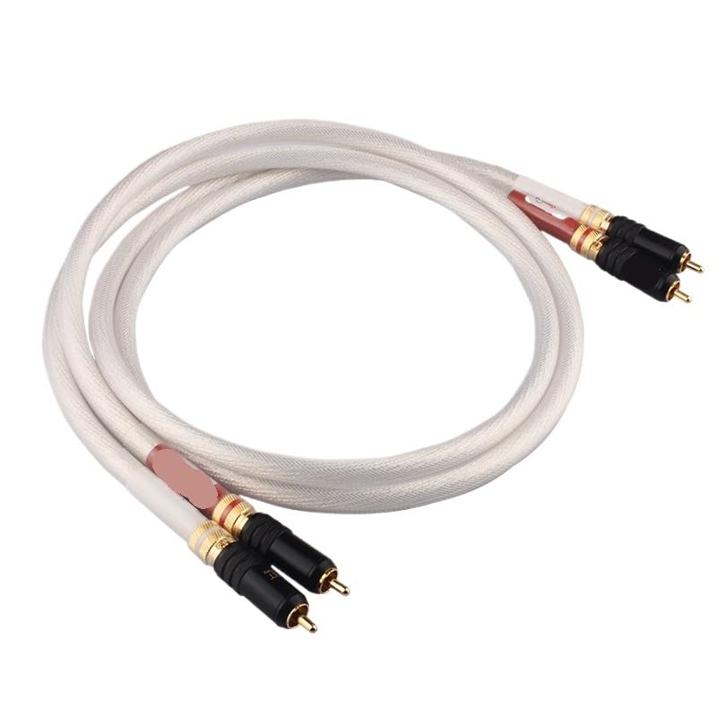 mangxiyis Hi-End 7N OCC Silver Plated 2R/*CA Audio Cable 12 Strands Audio Cable(0.75m)